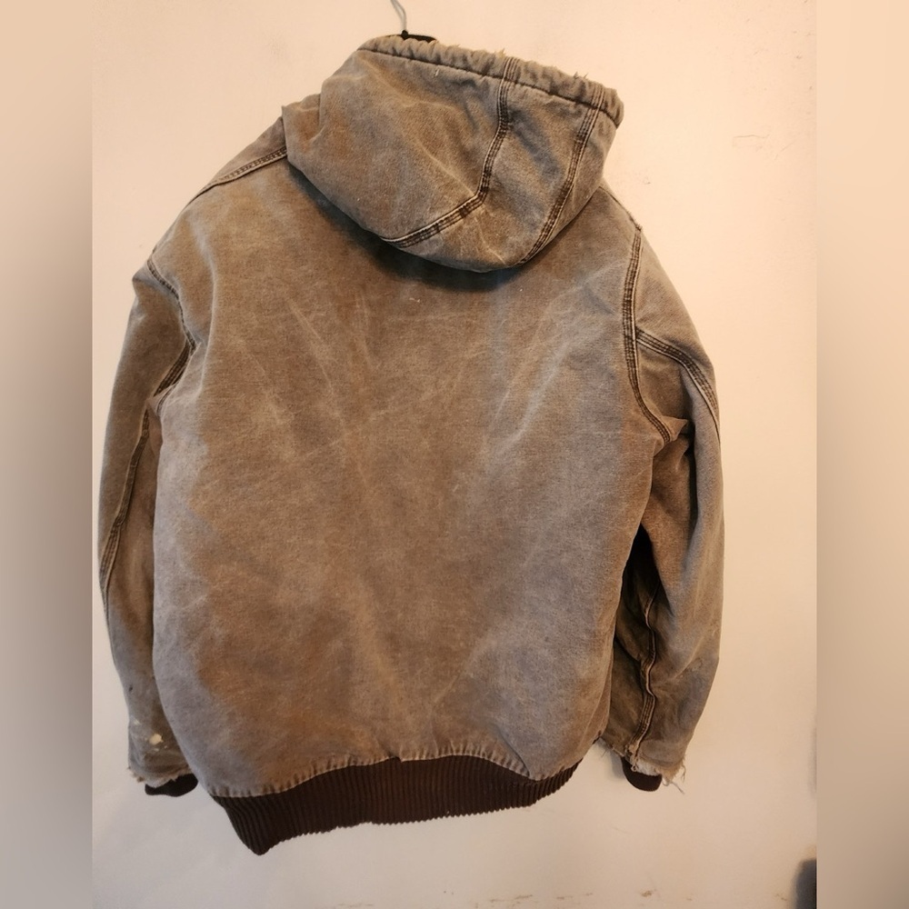 Vtg y2k Carhartt Thermal-Lines Hooded Active Jacket Chestnut J25 CHT Men’s 2XLT - Picture 10 of 12